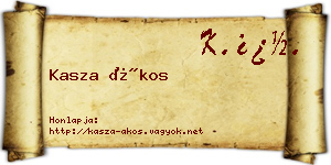 Kasza Ákos névjegykártya