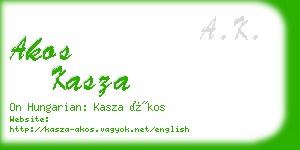 akos kasza business card